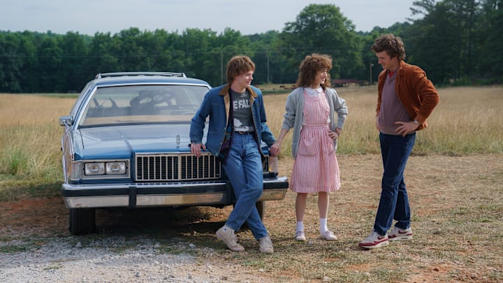 Charlie Heaton, Natalia Dyer, and Joe Keery in Stranger Things season 5 - Credit: Clay Enos/Netflix © 2024