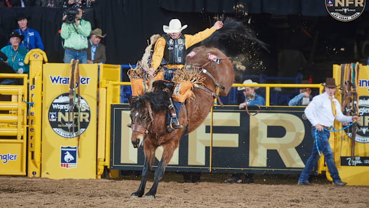 Saddle bronc rider Brody Cress rode his way to two wins and more than $23,000 in earnings over the weekend. Saddle bronc rider Brody Cress rode his way to two wins and more than $23,000 in earnings over the weekend.