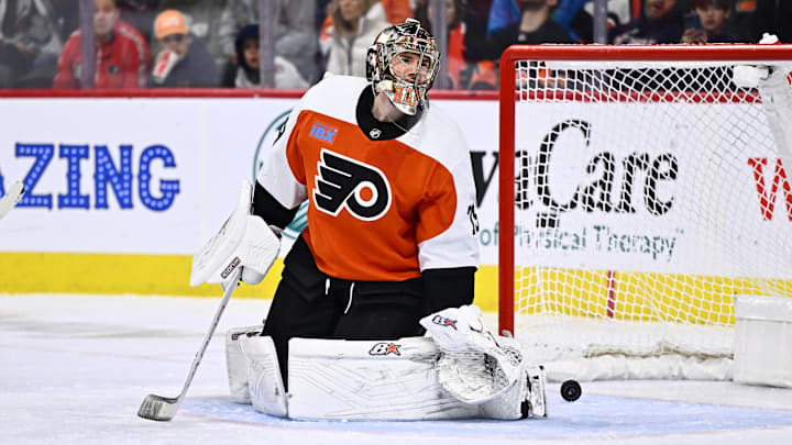 Carter Hart is back in the NHL following a sexual-assault trial in Canada.