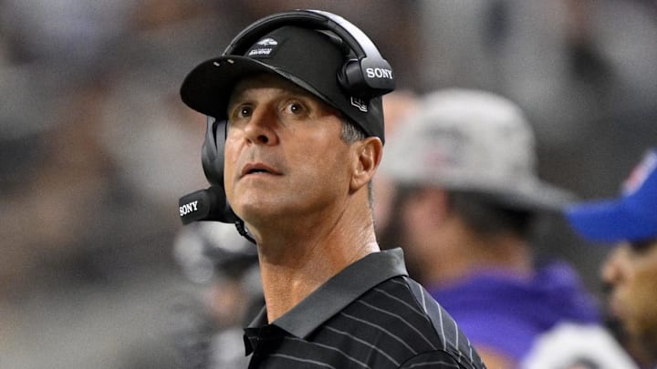 Baltimore Ravens head coach John Harbaugh