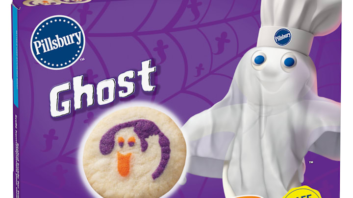 Pre-cut sugar cookies with ghosts. Image courtesy of Pillsbury
