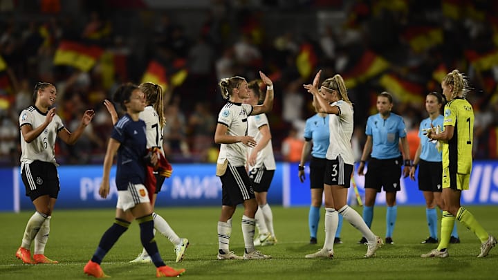 La selección alemana en el partido contra España