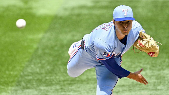 Texas Rangers starting pitcher Jack Leiter.