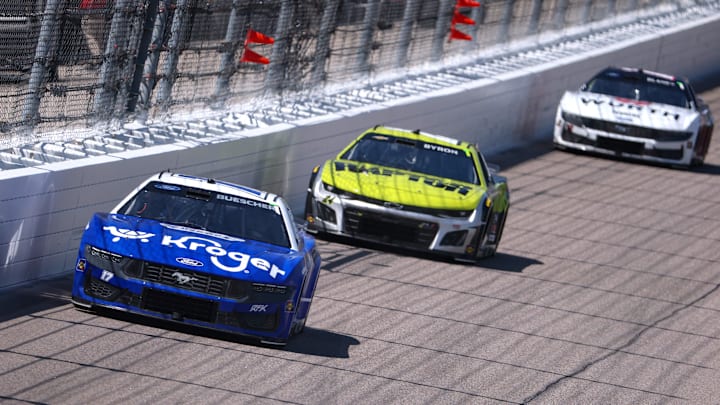 Chris Buescher, William Byron, Ryan Blaney, Kansas Speedway, NASCAR