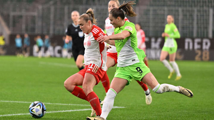 Werden auch im DFB-Pokalfinale duellieren: Georgia Stanway und Ewa Pajor. Werden auch im DFB-Pokalfinale duellieren: Georgia Stanway und Ewa Pajor.