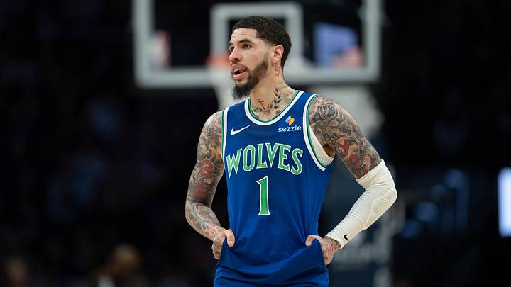 Oct 25, 2026; Minneapolis, Minnesota, USA;  Minnesota Timberwolves guard LaMelo Ball (1) looks on against the Toronto Raptors in the second half at Target Center.  Mandatory Credit: Jesse Johnson-Imagn Images