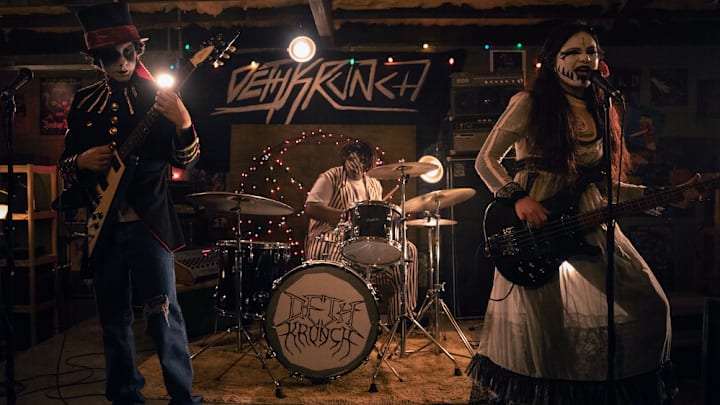 HYSTERIA! -- ""The Satanic Panic"" Episode 101 -- Pictured: (l-r) -- (Photo by: Daniel Delgado/PEACOCK)