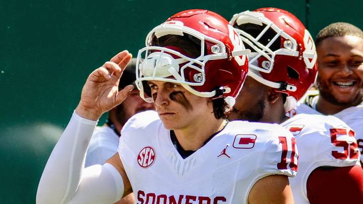 Oklahoma quarterback John Mateer prepares for the Sooners' game against Temple. Oklahoma quarterback John Mateer prepares for the Sooners' game against Temple.