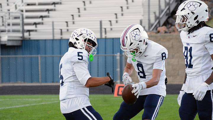 Cherokee Trail players celebrate during a win earlier this season. Cherokee Trail players celebrate during a win earlier this season.