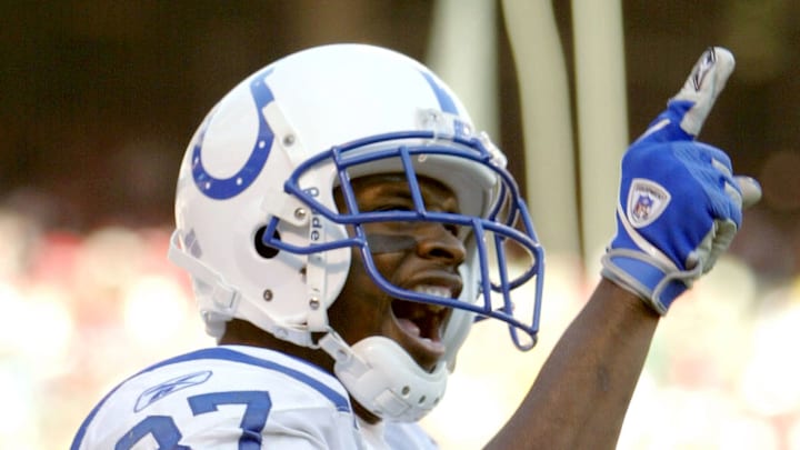 Reggie Wayne in the AFC Divisional Playoffs: Indianapolis Colts v Chiefs