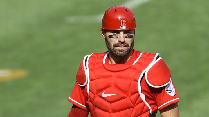 Cincinnati Reds catcher Curt Casali (12).