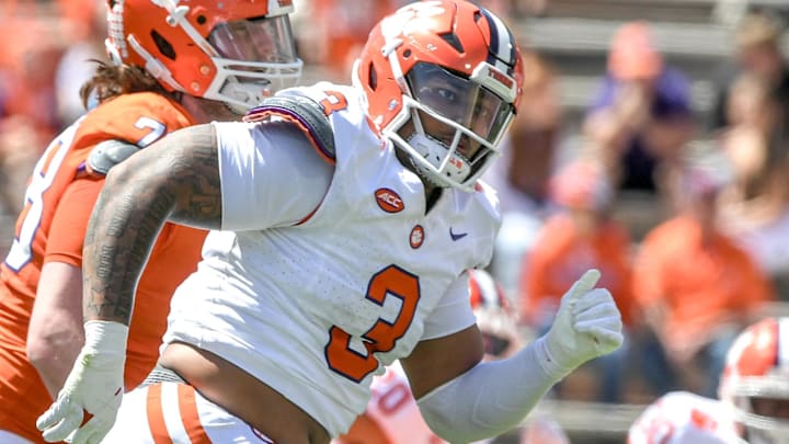 Clemson defensive end T.J. Parker during the Spring football game in Clemson.