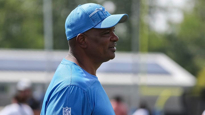 Detroit Lions assistant general manager Ray Agnew after the joint practice with New York Giants at Detroit Lions headquarters and training facility in Allen Park on Wednesday, August 9, 2023.