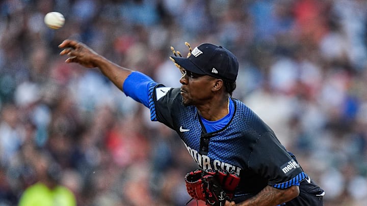 Detroit Tigers pitcher Rafael Montero (99) throws against Atlanta Braves during the second inning at Comerica Park in Detroit on Friday, Sept. 19, 2025.