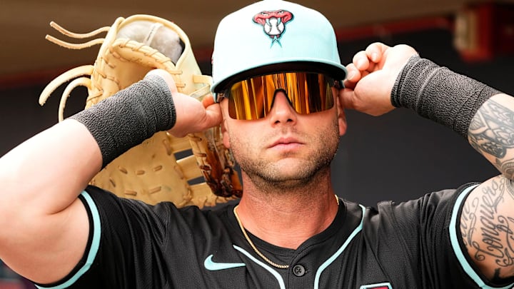 Arizona Diamondbacks first baseman Christian Walker prepares to play the Colorado Rockies during a