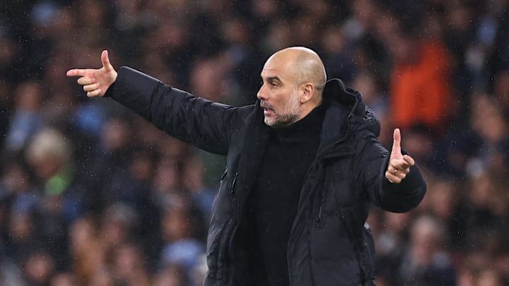 Pep Guardiola en el Manchester City
