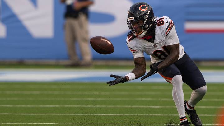 Aug 29, 2026; Nashville, Tennessee, USA; Chicago Bears wide receiver Zavion Thomas (81) makes a catch against the Tennessee Titans during the first half at Nissan Stadium. Mandatory Credit: Steve Roberts-Imagn Images Aug 29, 2026; Nashville, Tennessee, USA; Chicago Bears wide receiver Zavion Thomas (81) makes a catch against the Tennessee Titans during the first half at Nissan Stadium. Mandatory Credit: Steve Roberts-Imagn Images