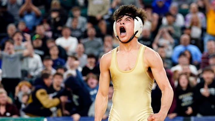 Luke Stanich of Roxbury wins the 126-pound state wrestling final at Boardwalk Hall in Atlantic City on Saturday, March 4, 2023.

Wrestling Njsiaa State Wrestling Tournament
