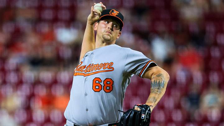 Jul 3, 2026; Cincinnati, Ohio, USA; Baltimore Orioles relief pitcher Tyler Wells (68) pitches against the Cincinnati Reds in the ninth inning at Great American Ball Park. Mandatory Credit: Katie Stratman-Imagn Images Jul 3, 2026; Cincinnati, Ohio, USA; Baltimore Orioles relief pitcher Tyler Wells (68) pitches against the Cincinnati Reds in the ninth inning at Great American Ball Park. Mandatory Credit: Katie Stratman-Imagn Images