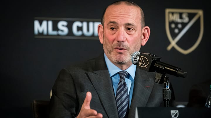 Atlanta United v Portland Timbers - MLS Cup Championship Match State of the League Press Conference Atlanta United v Portland Timbers - MLS Cup Championship Match State of the League Press Conference