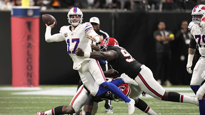 Josh Allen pressured