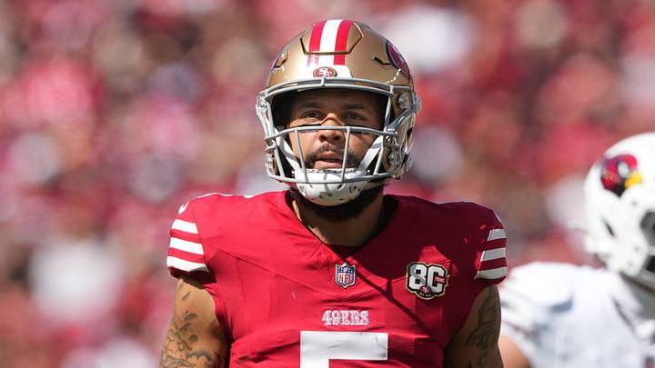 San Francisco 49ers wide receiver Mike Evans. San Francisco 49ers wide receiver Mike Evans.