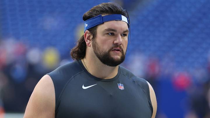 Sep 27, 2026; Indianapolis, Indiana, USA;  Indianapolis Colts guard Quenton Nelson (56) practices before the game at Lucas Oil Stadium.  Mandatory Credit: Trevor Ruszkowski-Imagn Images