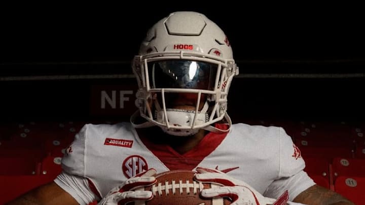 Bryant running back TJ Hodges on his official visit to Arkansas. 