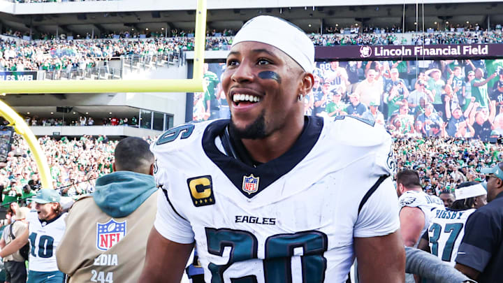 Philadelphia Eagles running back Saquon Barkley is a great prop target in Week 6. 