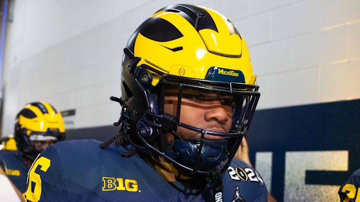 Jan 8, 2024; Houston, TX, USA; Michigan Wolverines linebacker Semaj Bridgeman (16) against the
