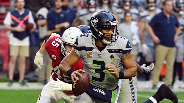 Russell Wilson with the Seattle Seahawks