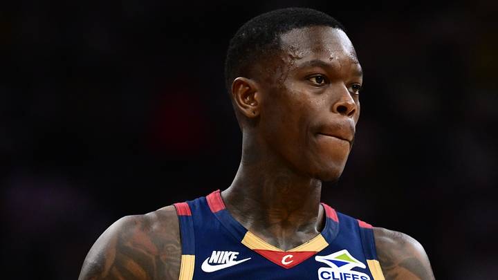 Cleveland Cavaliers guard Dennis Schroder (8) looks on Cleveland Cavaliers guard Dennis Schroder (8) looks on