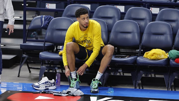 Indiana Pacers guard Tyrese Haliburton (0).