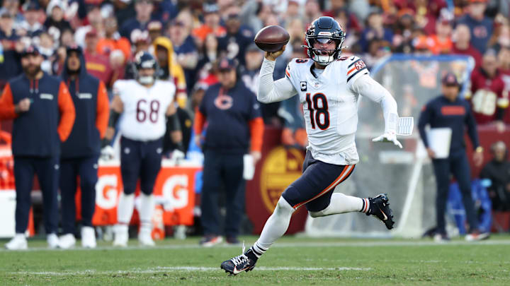 Caleb Williams will look to continue his growth as a quarterback when the Bears take on the Cardinals on Sunday.