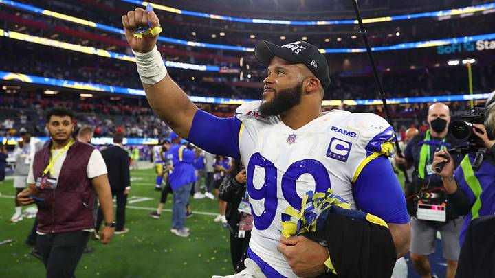 The market for Aaron Donald to come out of retirement spiked after Myles Garrett was traded to the Browns. The market for Aaron Donald to come out of retirement spiked after Myles Garrett was traded to the Browns.