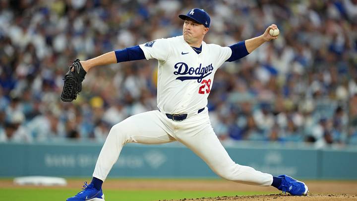 Aug 10, 2026; Los Angeles, California, USA; Los Angeles Dodgers pitcher Tarik Skubal (29) throws against the Kansas City Royals in the second inning at Dodger Stadium. Mandatory Credit: Kirby Lee-Imagn Images Aug 10, 2026; Los Angeles, California, USA; Los Angeles Dodgers pitcher Tarik Skubal (29) throws against the Kansas City Royals in the second inning at Dodger Stadium. Mandatory Credit: Kirby Lee-Imagn Images