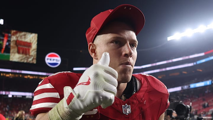 San Francisco 49ers running back Christian McCaffrey (23) San Francisco 49ers running back Christian McCaffrey (23)