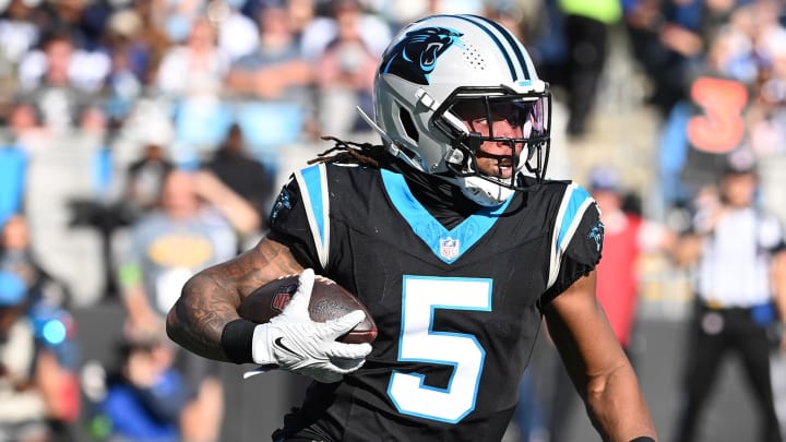 Nov 19, 2023; Charlotte, North Carolina, USA;  Carolina Panthers wide receiver Laviska Shenault Jr.