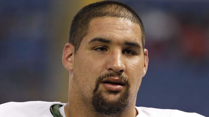 Jan 17, 2015; St. Petersburg, FL, USA; East offensive lineman Jonathan Feliciano (76), of Miami, during the first quarter at the East-West Shrine Game at Tropicana Field . Mandatory Credit: Kim Klement-Imagn Images Jan 17, 2015; St. Petersburg, FL, USA; East offensive lineman Jonathan Feliciano (76), of Miami, during the first quarter at the East-West Shrine Game at Tropicana Field . Mandatory Credit: Kim Klement-Imagn Images