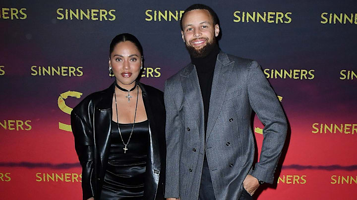 Ayesha Curry and Stephen Curry attend a special screening of Sinners at the Grand Lake Theatre Ayesha Curry and Stephen Curry attend a special screening of Sinners at the Grand Lake Theatre