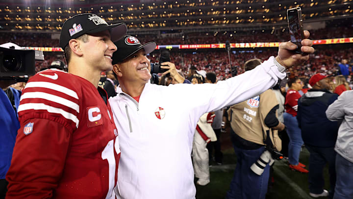 San Francisco 49ers QB Brock Purdy, former Los Angeles Angels pitcher Shawn Purdy