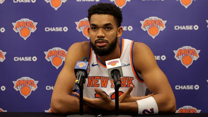 Karl-Anthony Towns, Knicks media day Karl-Anthony Towns, Knicks media day