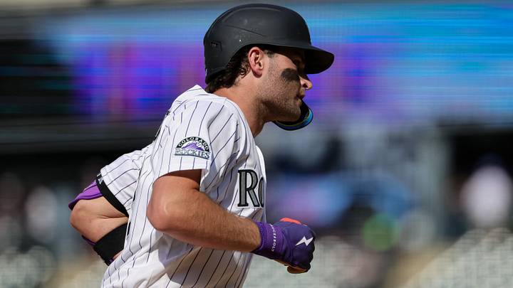 Colorado Rockies third baseman Kyle Karros. Colorado Rockies third baseman Kyle Karros.