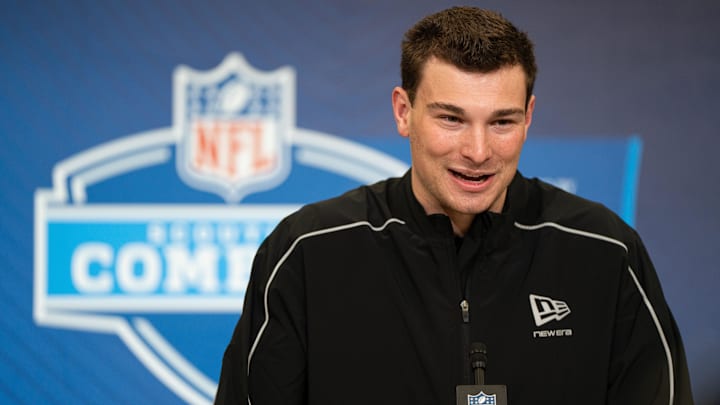 Fernando Mendoza is at the NFL combine this week in Indianapolis. 