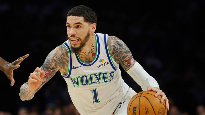 Oct 28, 2026; Minneapolis, Minnesota, USA;  Minnesota Timberwolves guard LaMelo Ball (1) brings the ball up against the Golden State Warriors in the first quarter at Target Center.  Mandatory Credit: Bruce Kluckhohn-Imagn Images