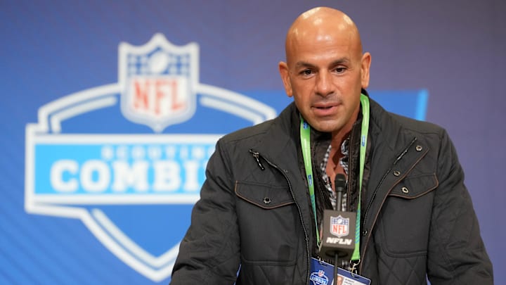 Feb 24, 2026; Indianapolis, IN, USA; Tennessee Titans coach Robert Saleh speaks at the NFL Scouting Combine at the Indiana Convention Center. Mandatory Credit: Kirby Lee-Imagn Images Feb 24, 2026; Indianapolis, IN, USA; Tennessee Titans coach Robert Saleh speaks at the NFL Scouting Combine at the Indiana Convention Center. Mandatory Credit: Kirby Lee-Imagn Images