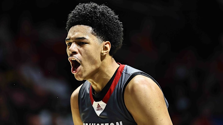 Princeton's Kam Mercer reacts during the Vikings' basketball game against Lakota West at Cintas Center, Friday, Feb. 6, 2026.