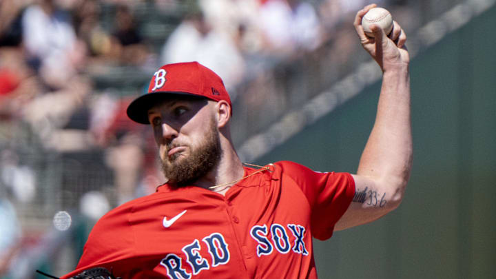 Feb 23, 2025; Fort Myers, Florida, USA; Boston Red Sox pitcher Garrett Crochet (35) pitching in the first inning of their game against the Toronto Blue Jays at JetBlue Park at Fenway South. Mandatory Credit: Chris Tilley-Imagn Images Feb 23, 2025; Fort Myers, Florida, USA; Boston Red Sox pitcher Garrett Crochet (35) pitching in the first inning of their game against the Toronto Blue Jays at JetBlue Park at Fenway South. Mandatory Credit: Chris Tilley-Imagn Images