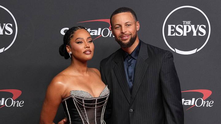 Jul 15, 2026; New York, NY, USA; Stephen Curry and Ayesha Curry arrive on the red carpet before the 2026 ESPY Awards at Lincoln Center. Mandatory Credit: Kirby Lee-Imagn Images