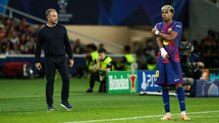 Hansi Flick et Lamine Yamal 